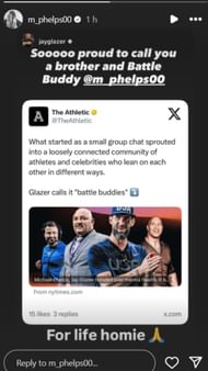 Screenshot of story (IG/@m_phelps00)